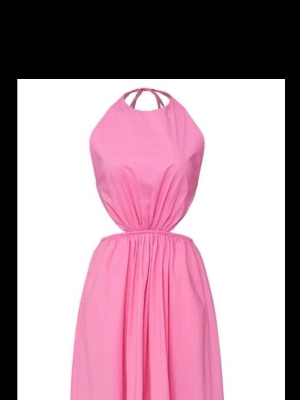 STAUD Pink Halter Cutout Maxi Dress - Picture 2 of 7